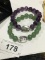 Jade and Amethyst Stone Bracelets Stretchy High Bidder to Pay 2X$
