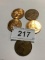 5 - Elizabeth II Large One Penny Coins