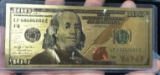 $100 - 2009 US Bill Dipped in 24k Gold #1
