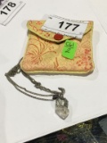 Quartz Stone on Chain Necklace w/ Pouch #2