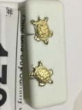 10k Gold Turtle Earrings  Retail $125.00