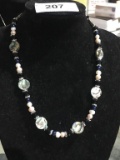 Multi Colored Pearls, Silver Beads, & Abalone Shell Necklace  17
