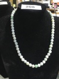 Light Green Natural Stone Bead Necklace  17