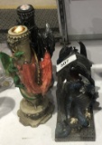 Dragon Book Ends & Candle Holder