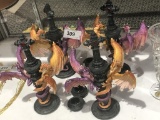 2 Sets of Dragon Candle Holders High Bidder Will be 2 x $