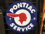 Tin Pontiac Service Sign