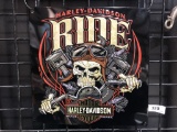 Harley Davidson Tin / Skull RIDE Sign