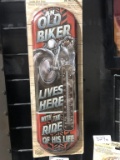 Old Biker Walk Thermometer