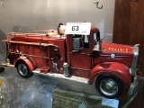 Metal Fire Truck Display Model 14 1/4