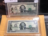 (2)  $2 Dollar Art Notes, 2003A High Bidder Will be 2 x $