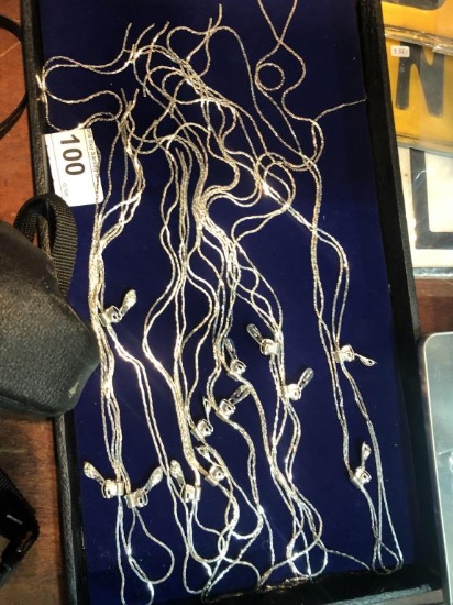 "12 Silver Metal Zipper Necklaces High Bidder to Pay 2X$     Each Set Has 6