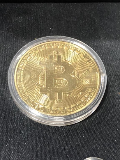 14k Gold Plated Bit Coin #13