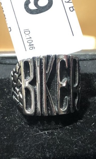 316L Men's "BIKER" Ring sz 14.5