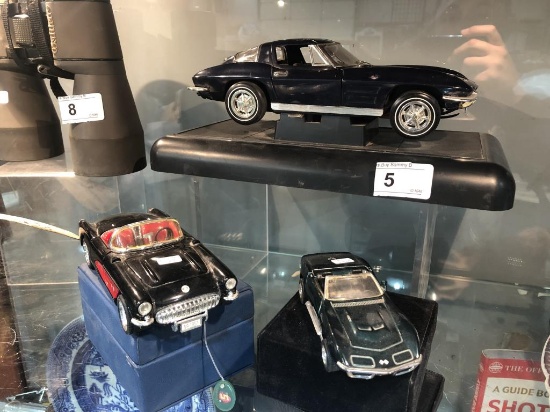 "3 Die Cast Metal Collector Cars - Corvettes #20,19