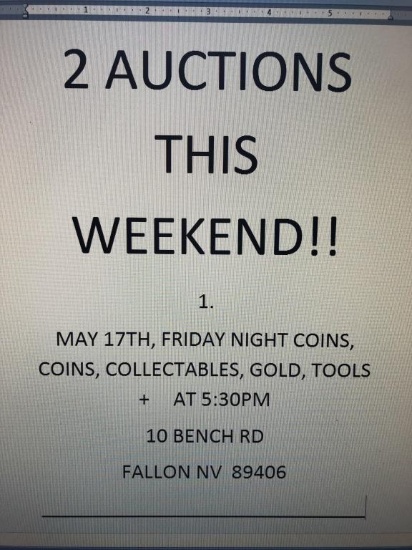 2 AUCTIONS THIS WEEK! FRIDAY PM & SATURDAY  AM