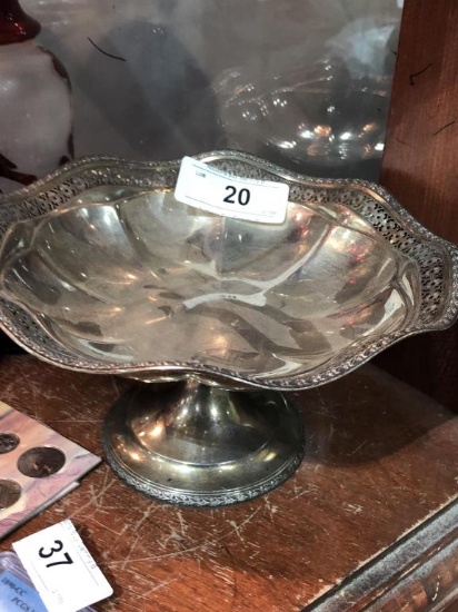 Sterling Silver Compote Dish wt 379.8 Grams