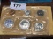 1964 P Mint Uncirculated Coin Set  5 Coins Silver