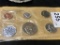 1963 Uncirculated Coin Set 5 Coins Some Silver