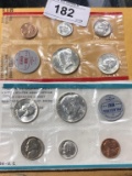 1964 P&D Mints Uncirculated Coin Sets 5 Coins Each