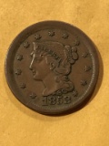 1853 Large One Cent Coin
