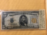 1934 A World War II Note Yellow Seal Silver