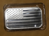 .999 1oz Silver Bar - United States Flags