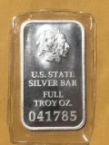 .999 1oz Silver Bar - Indian U.S. State Silver Bar