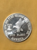 .999 1oz Silver Round - God Bless America & Eagle
