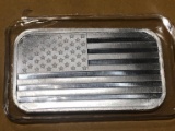 .999 1oz Silver Bar - US Flag