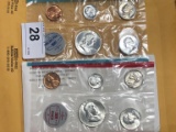 1963 US Uncirculated Proof Set P&D Mints 5 Coins