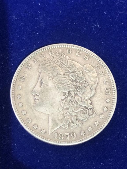 1879 P morgan silver dollar coin