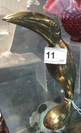 Brass Toucan  8" Tall