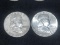 2 Silver Franklin Half Dollars - 1963 D, 1962 D