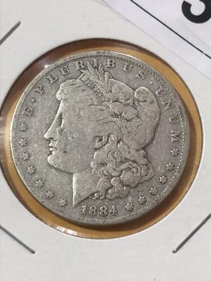 1884 P Silver Morgan $1 Dollar Coin