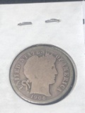 100 year Old  Barber 1906 Silver Dime