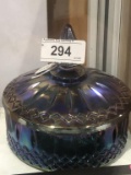 VTG Carnival Glass Lidded Candy Dish