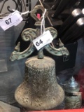 Cast Iron Hanging Bell w/ Designs 8 1/4