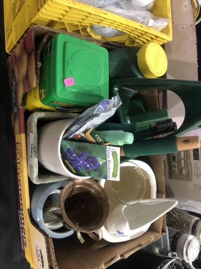 garden pot and fertilizers