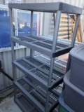 2 plastic garage racks