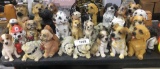 Large assortment of dog figurines