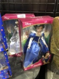 Disney snow white & cinderella porcelain dolls