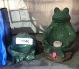 frog yard art