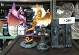 crypt and dragon figurines