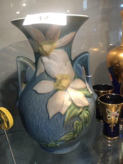 Vintage Roseville 2 Handle #109-9 Clematis Vase Reserve $75.00                         #236