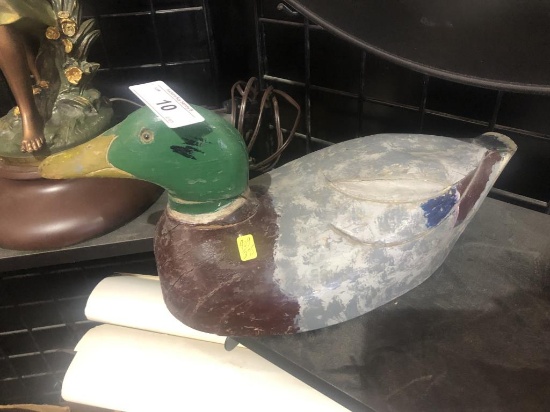 Vintage Hand Carved Wood Decoyy Duck