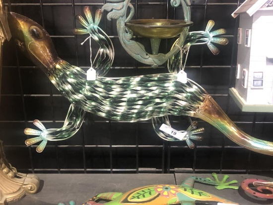 Multi Green Gecko Yard Art