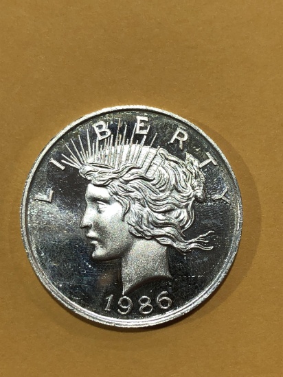 .999 1oz Silver Round  - Peace Dollar Motif