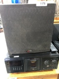 sony 300 disc storage component and polk audio sub