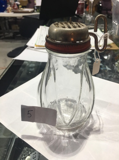 Glass Jar w/ Nut Grinder on Top- Bent Teeth