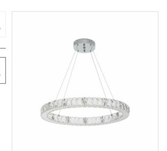 24" Led Suspended Oval Pendant